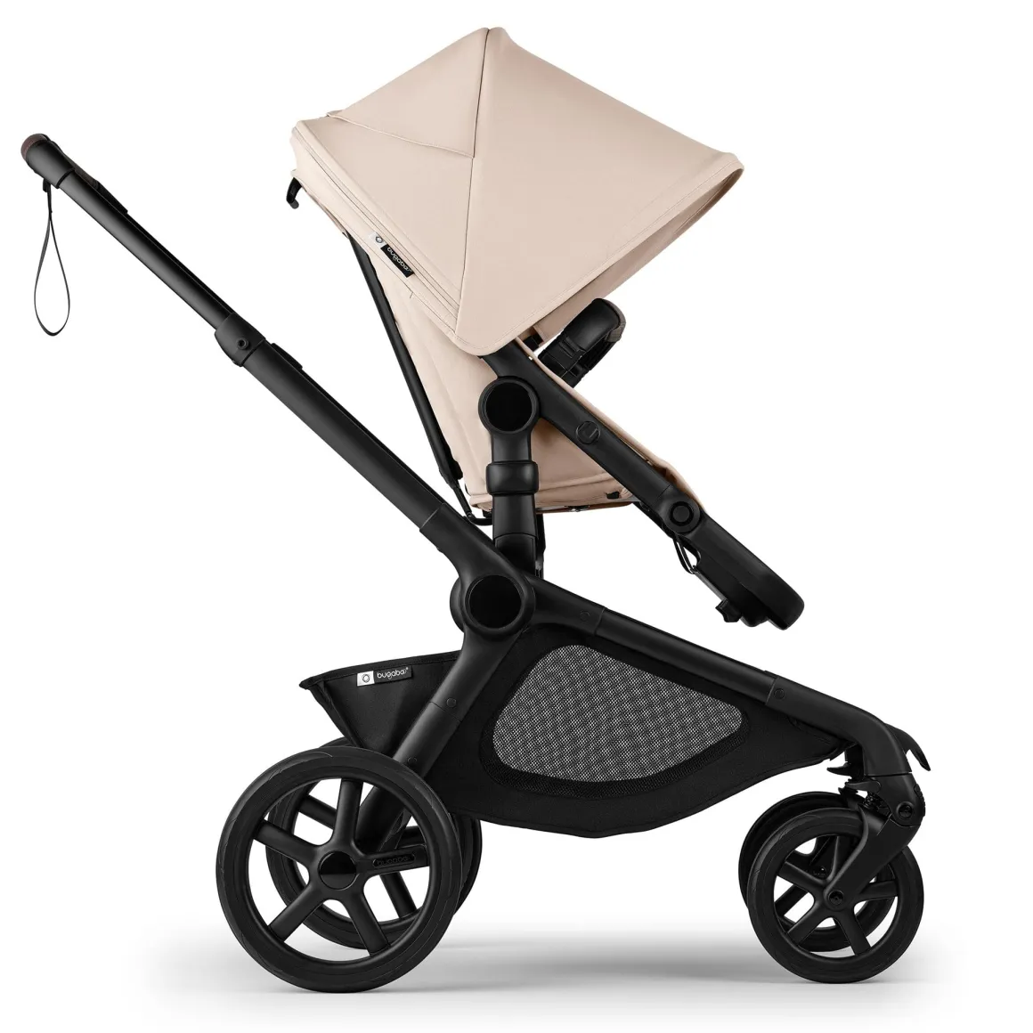 Bugaboo Kangaroo Complete Stroller + Turtle Air Shield By Nuna Travel System Bundle - Black / Desert Taupe / Desert Taupe / Black