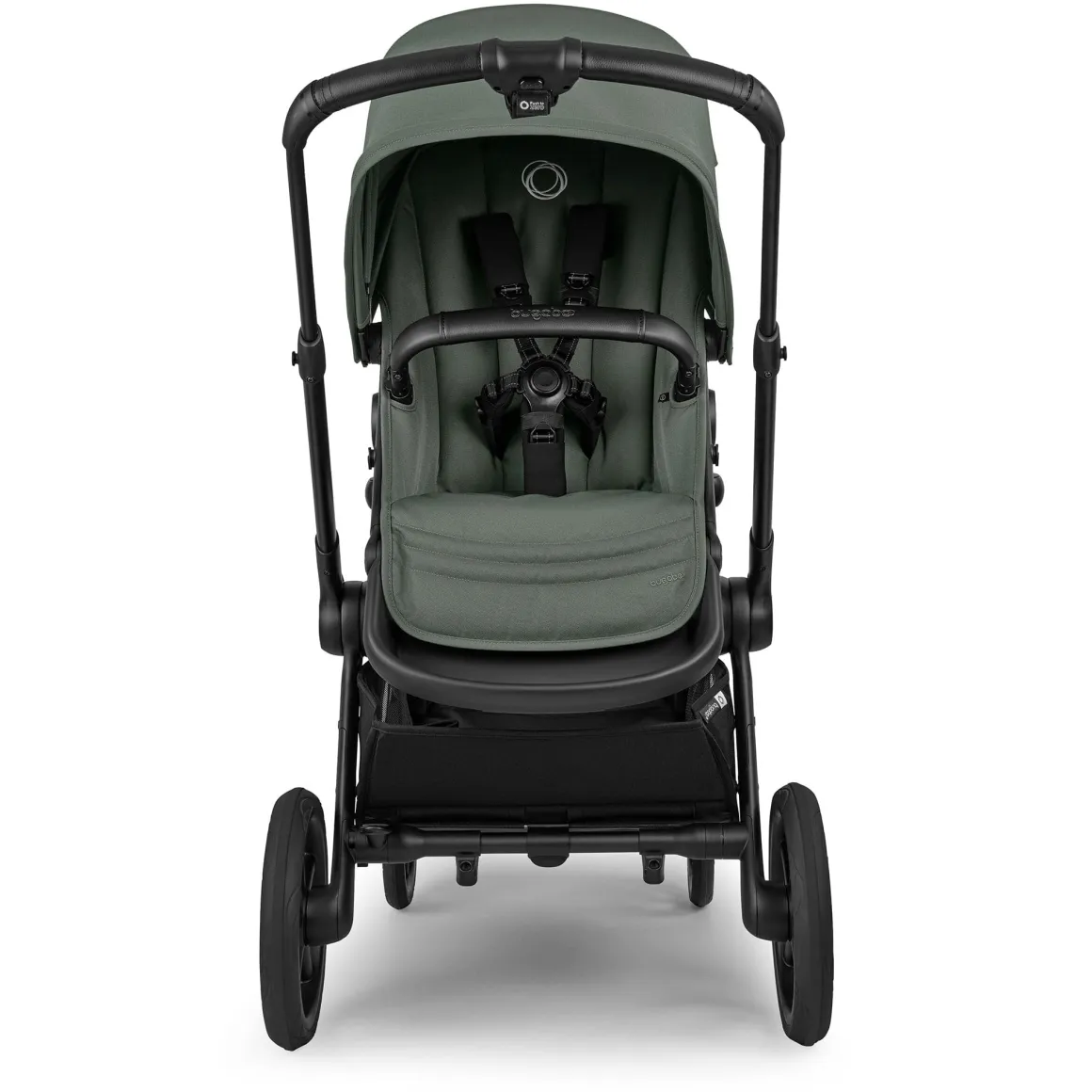 Bugaboo Kangaroo Complete Stroller + Turtle Air Shield By Nuna Travel System Bundle - Black / Forest Green / Forest Green / Black