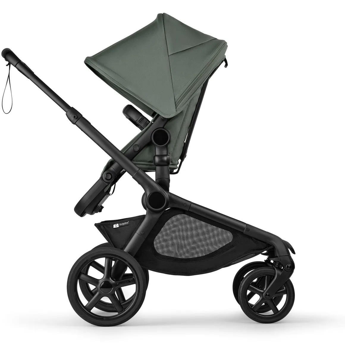 Bugaboo Kangaroo Complete Stroller + Turtle Air Shield By Nuna Travel System Bundle - Black / Forest Green / Forest Green / Black