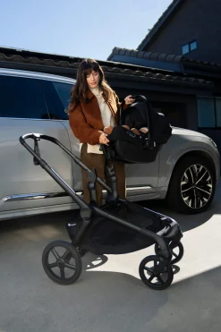Bugaboo Kangaroo Complete Stroller + Turtle Air Shield By Nuna Travel System Bundle - Black / Forest Green / Forest Green / Black