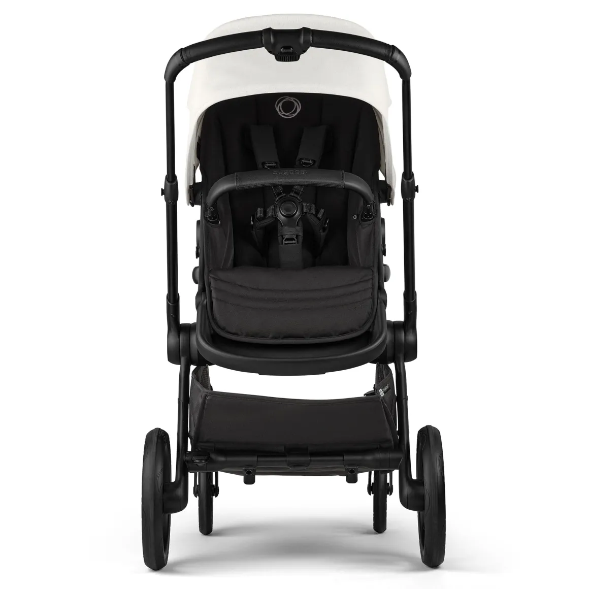 Bugaboo Kangaroo Complete Stroller + Turtle Air Shield By Nuna Travel System Bundle - Black / Midnight Black / Misty White / Black