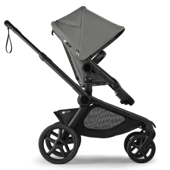 Bugaboo Kangaroo Complete Stroller + Turtle Air Shield By Nuna Travel System Bundle - Black / Moon Grey / Moon Grey / Black