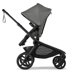 Bugaboo Kangaroo Complete Stroller + Turtle Air Shield By Nuna Travel System Bundle - Black / Moon Grey / Moon Grey / Black