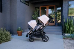 Bugaboo Kangaroo Complete Stroller + Turtle Air Shield By Nuna Travel System Bundle - Black / Moon Grey / Moon Grey / Black