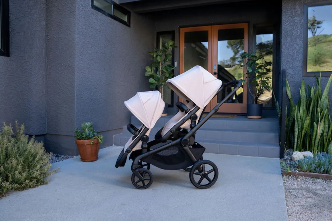Bugaboo Kangaroo Double Seat Stroller - Black / Forest Green / Forest Green