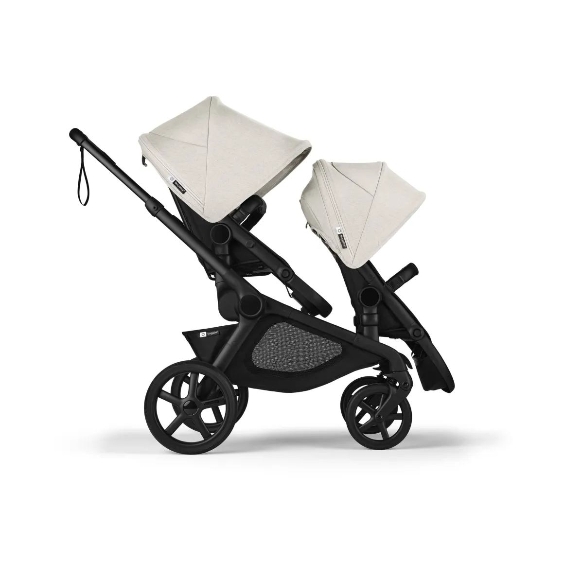 Bugaboo Kangaroo Double Seat Stroller - Black / Midnight Black / Misty White