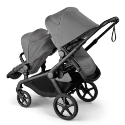 Bugaboo Kangaroo Double Seat Stroller - Black / Moon Grey / Moon Grey