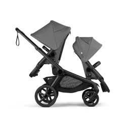 Bugaboo Kangaroo Double Seat Stroller - Black / Moon Grey / Moon Grey