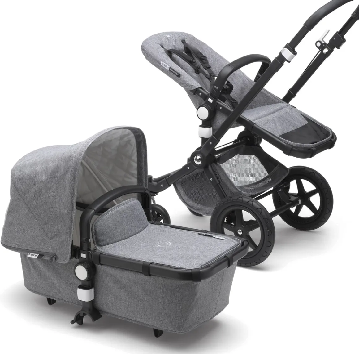 Bugaboo OPEN BOX Cameleon 3 Plus Classic Stroller - Black/Grey Melange