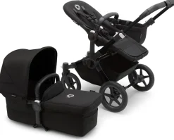 Bugaboo OPEN BOX Donkey 5 Mono Complete Single-to-Double Stroller - Black / Midnight Black / Midnight Black