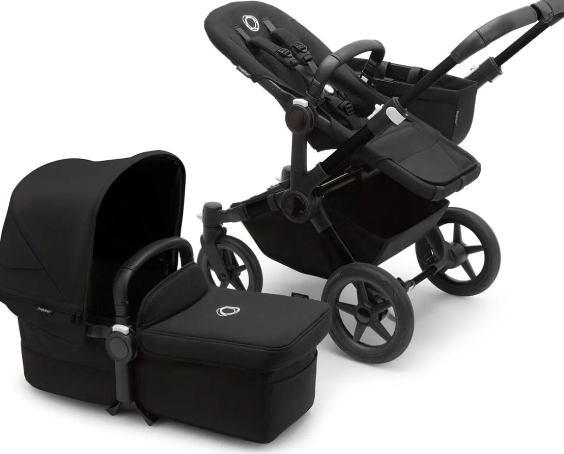 Bugaboo OPEN BOX Donkey 5 Mono Complete Single-to-Double Stroller - Black / Midnight Black / Midnight Black