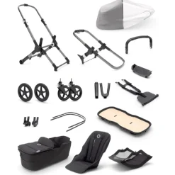 Bugaboo OPEN BOX Fox3 Base + Style Set - Graphite / Midnight Black