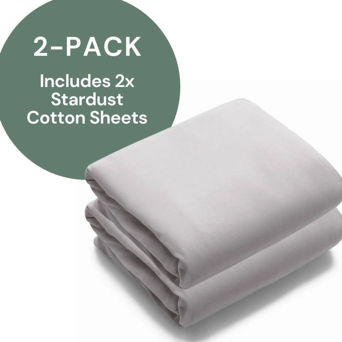 Bugaboo Stardust Cotton Playard Sheet (2 Pack) - Mineral White