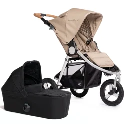 Bumbleride Indie Single Stroller + Bassinet Bundle - Sand / Black