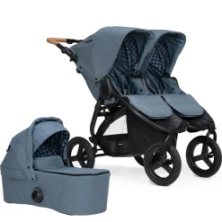 Bumbleride Indie Twin Stroller + One Bassinet Bundle - Ocean
