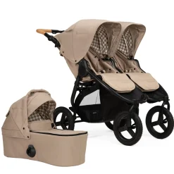 Bumbleride Indie Twin Stroller + One Bassinet Bundle - Sand