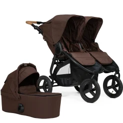 Bumbleride Indie Twin Stroller + One Bassinet Bundle - Walnut