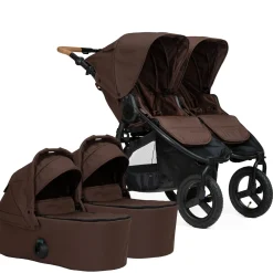 Bumbleride Indie Twin Stroller + Two Bassinet Bundle - Walnut