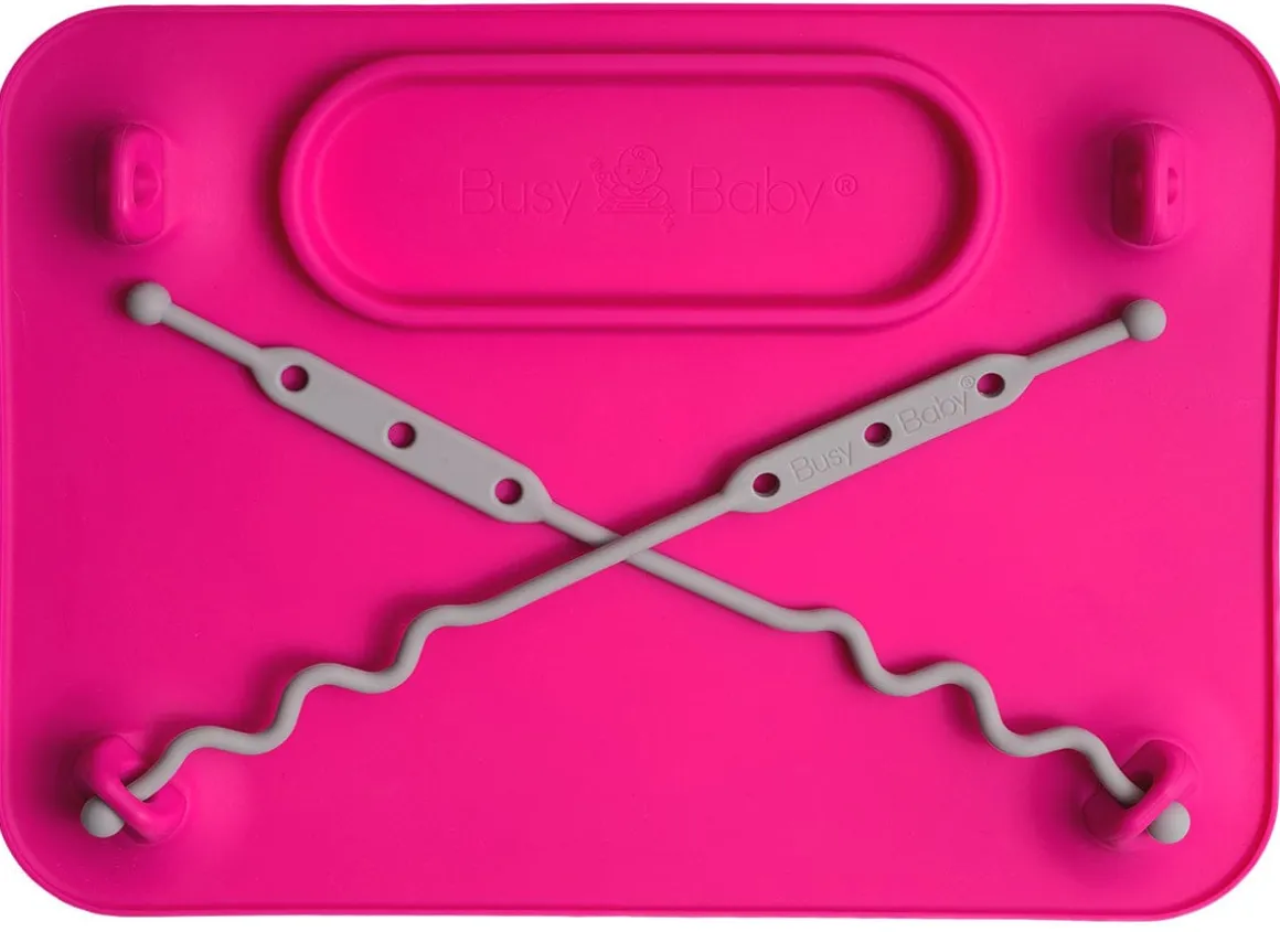 Busy Baby Mat with 2 Tethers - Pink