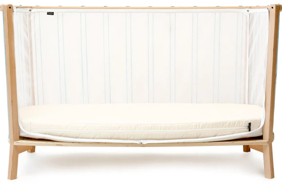 Charlie Crane KIMI Baby Bed with Organic Mattress - Aqua