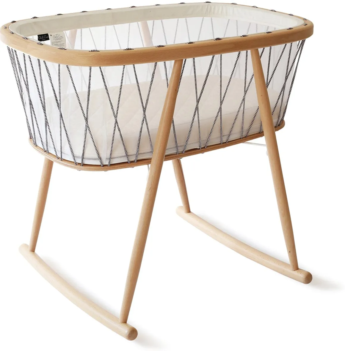 Charlie Crane KUMI Mesh Crib - Black & White