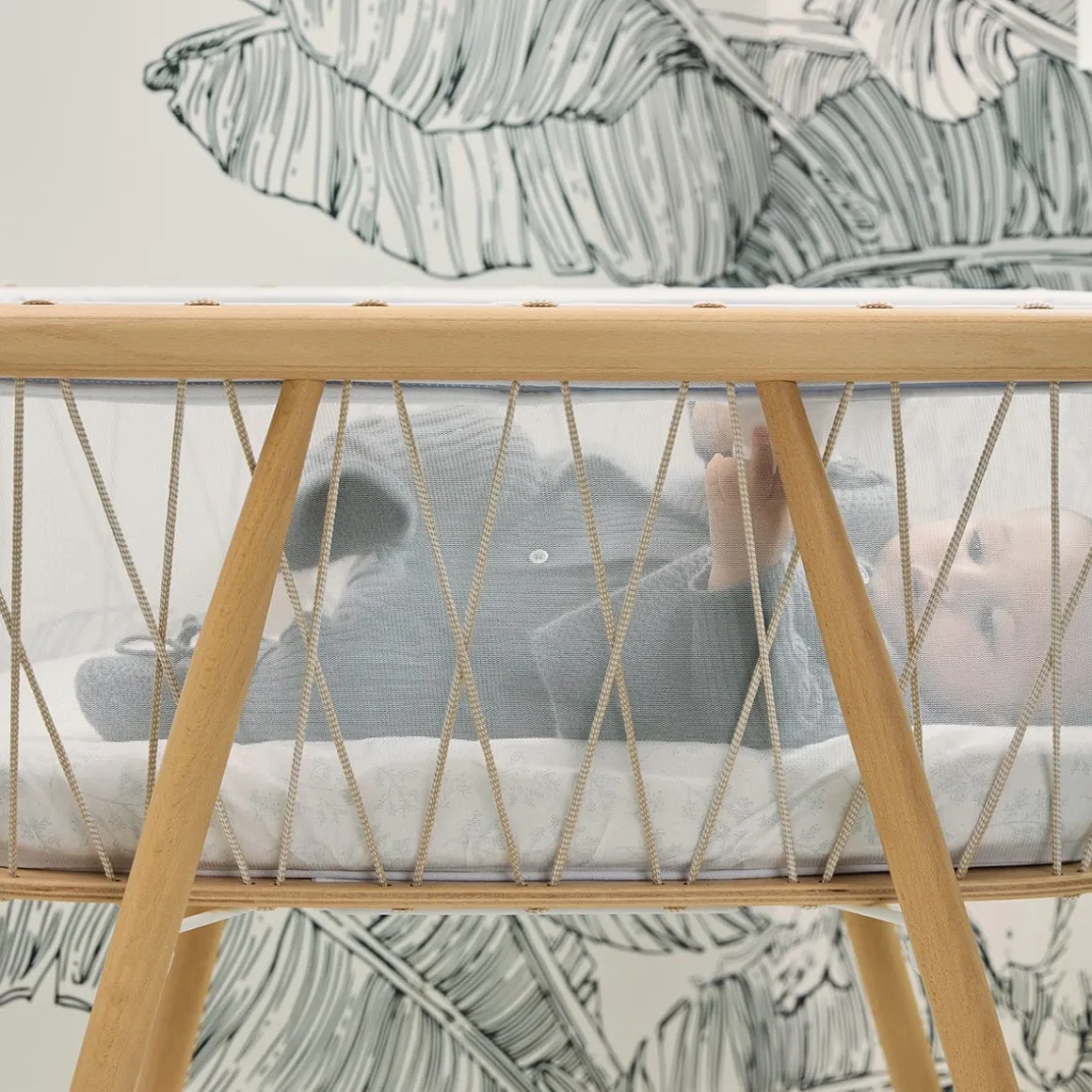 Charlie Crane KUMI Mesh Crib with Organic Mattress - Desert