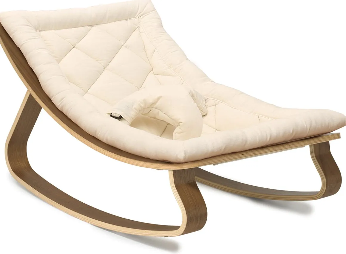 Charlie Crane LEVO Baby Rocker - Walnut / Organic White