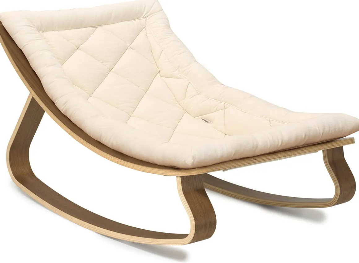 Charlie Crane LEVO Baby Rocker - Walnut / Organic White