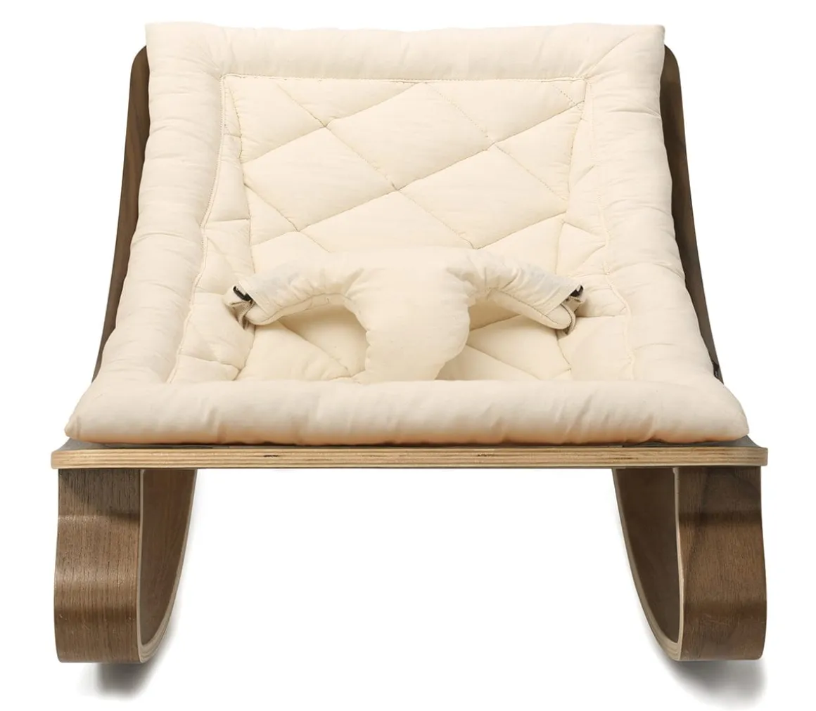 Charlie Crane LEVO Baby Rocker - Walnut / Organic White