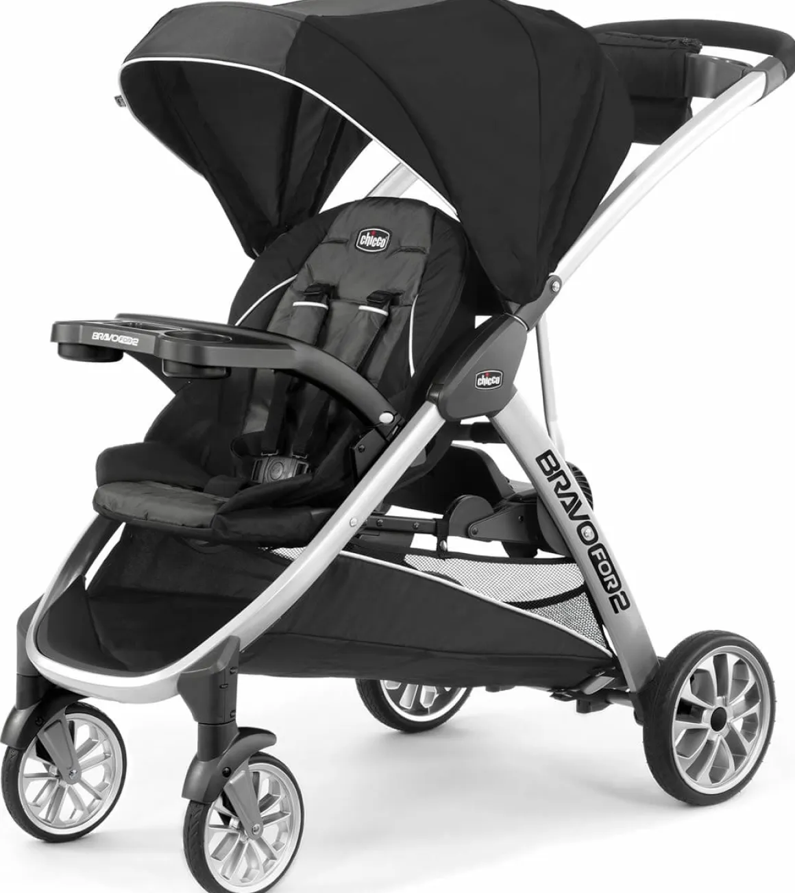 Chicco BravoFor2 Standing/Sitting Double Stroller - Iron
