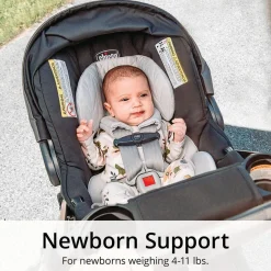 Chicco Bravo LE ClearTex Quick-Fold Stroller + KeyFit 30 ClearTex Travel System Bundle - Pewter