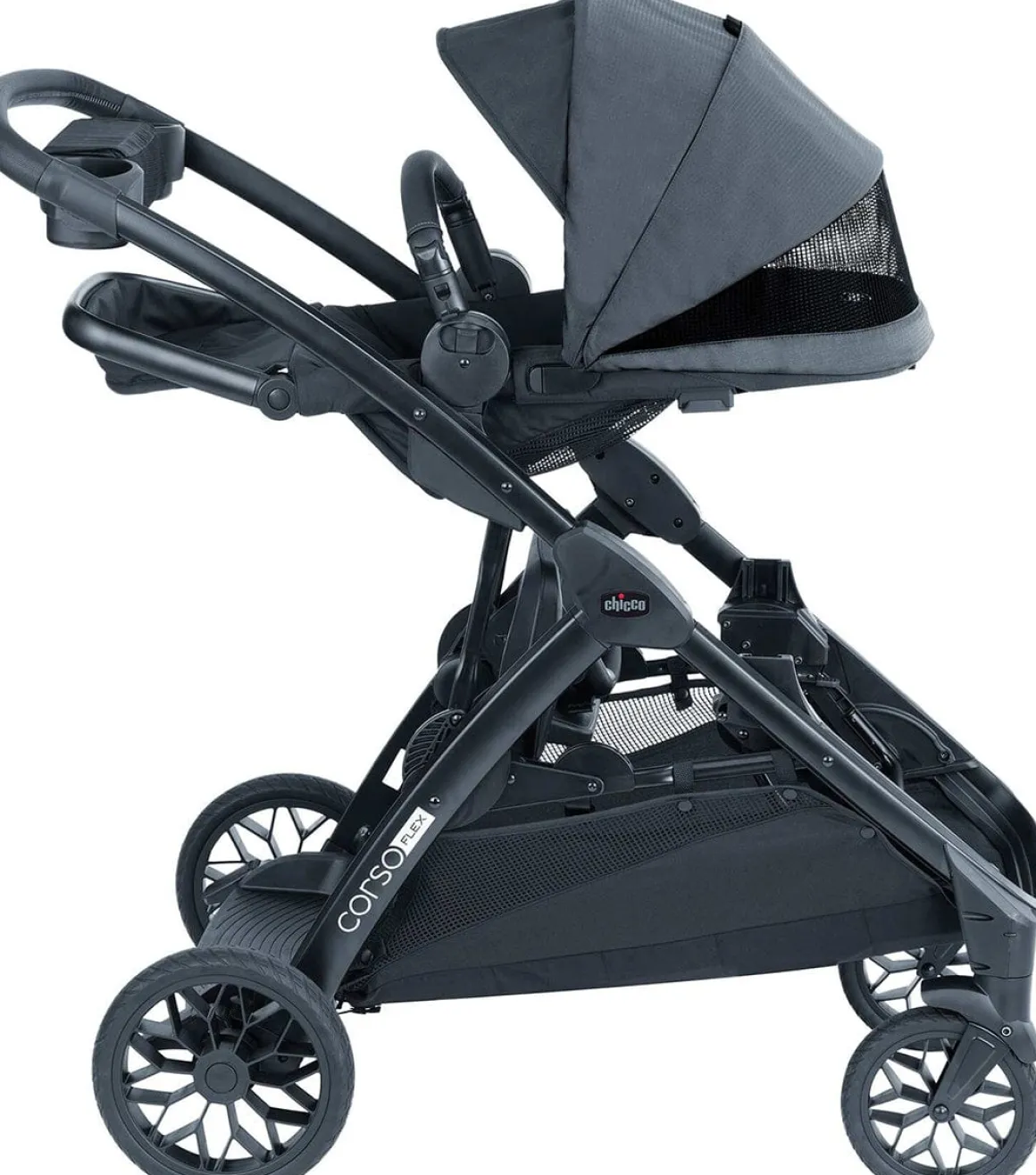 Chicco Corso Flex Double Stroller Bundle - Legend
