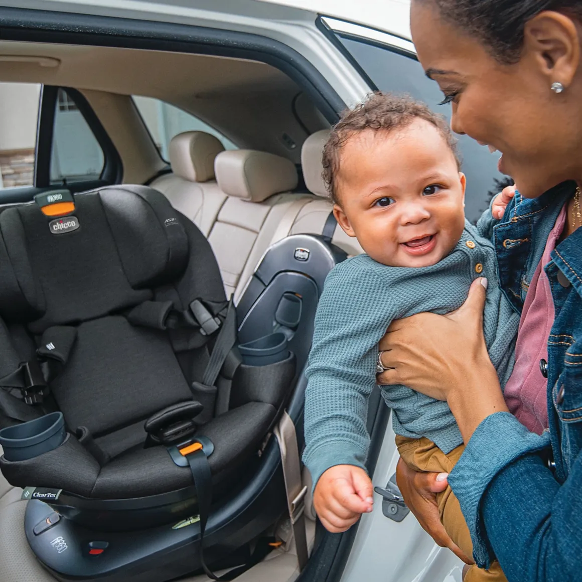 Chicco Fit360 ClearTex Rotating Convertible Car Seat - Obsidian
