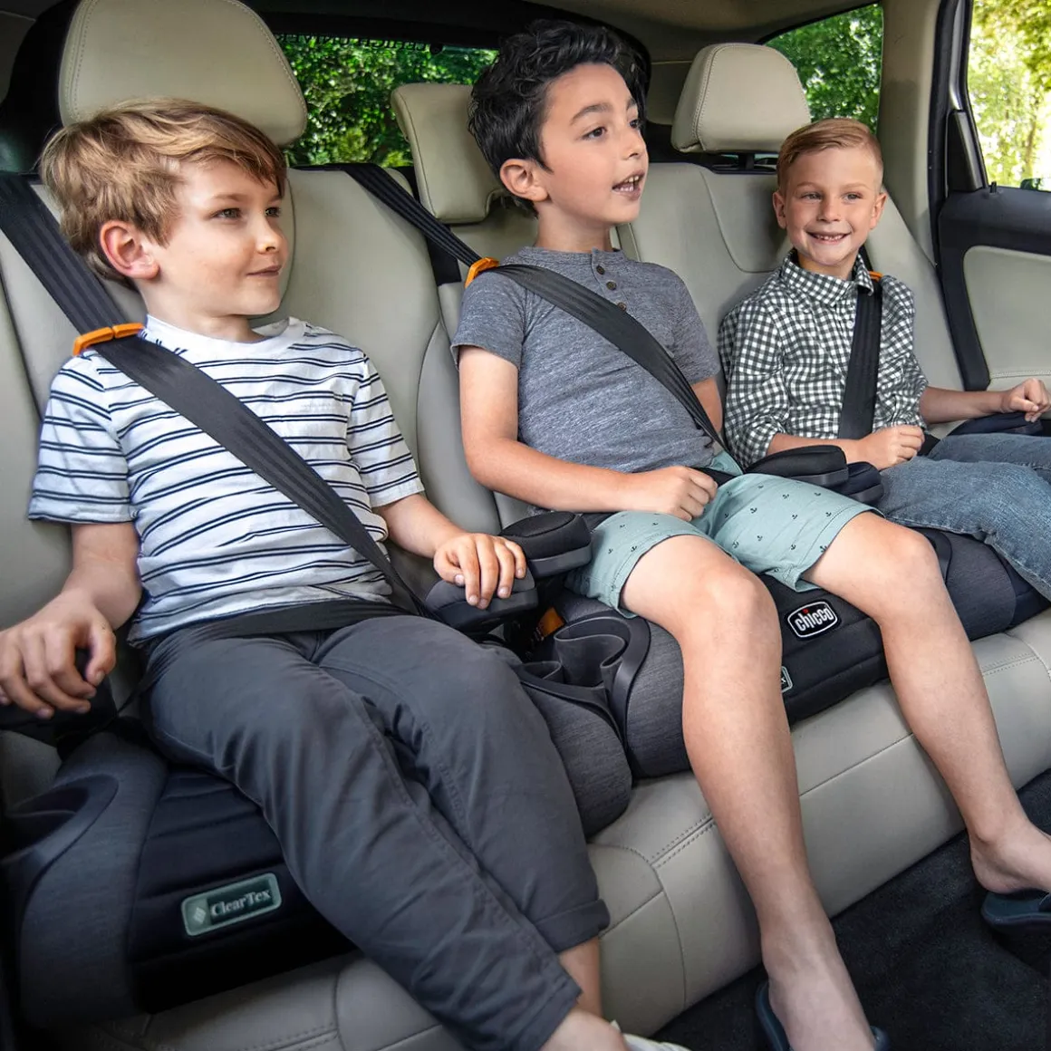 Chicco GoFit ClearTex Backless Booster Car Seat - Shadow