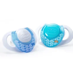 Chicco Hard Shield Orthodontic Pacifiers - Blue - 0M+