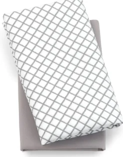 Chicco Lullaby Playard Fitted Sheet, 2-Pack - Grey Diamond