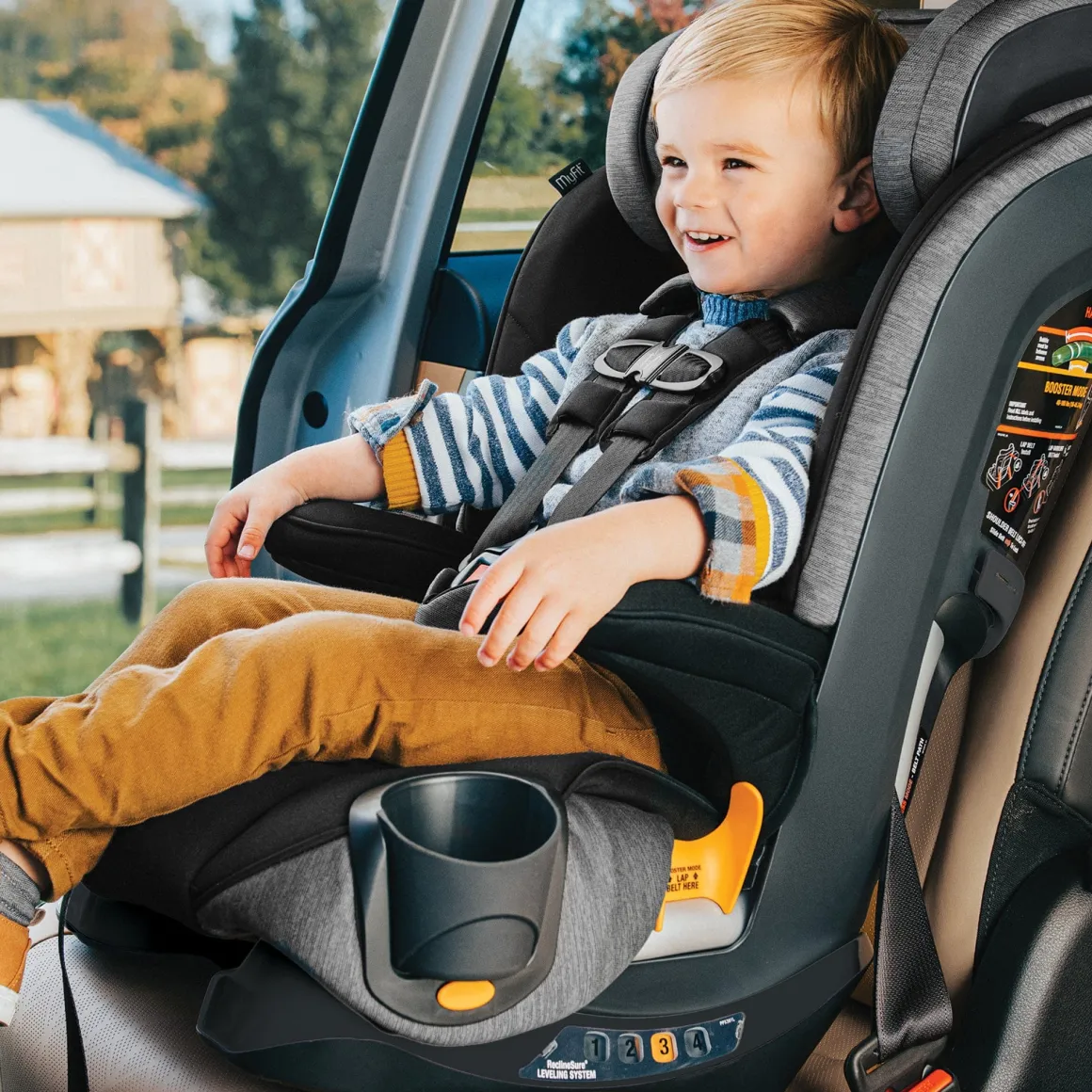 Chicco MyFit Harness Booster Car Seat - Iron