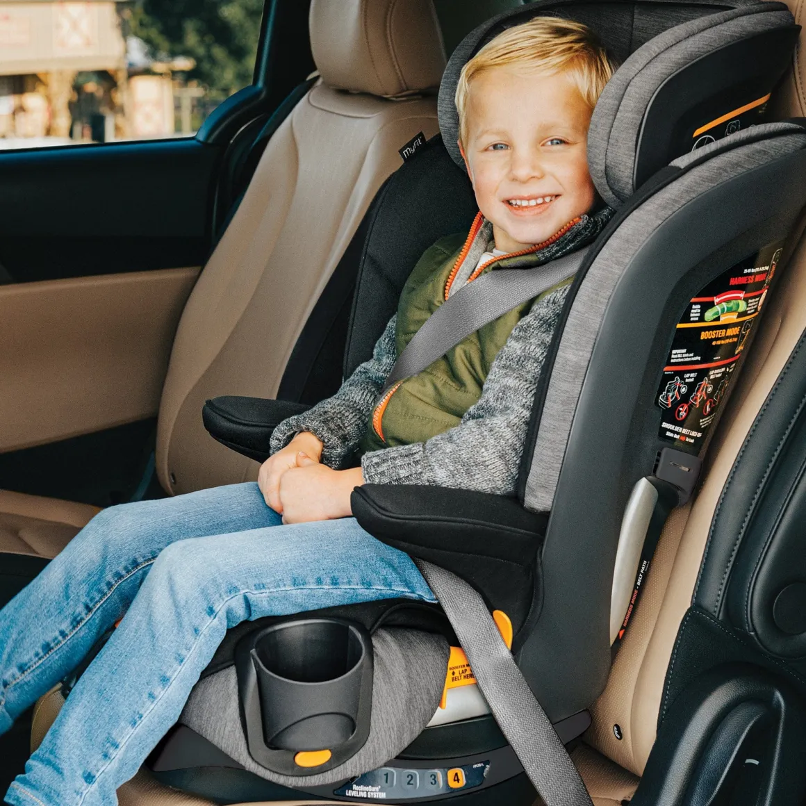 Chicco MyFit Harness Booster Car Seat - Iron