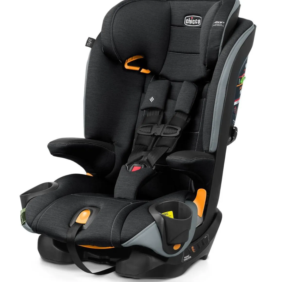 Chicco OPEN BOX MyFit ClearTex Harness + Booster Car Seat - Obsidian