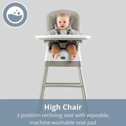 Chicco Stack Hi-Lo 6-in-1 Multi-Use High Chair - Sand