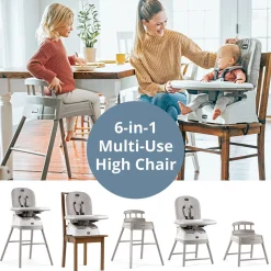 Chicco Stack Hi-Lo 6-in-1 Multi-Use High Chair - Tide
