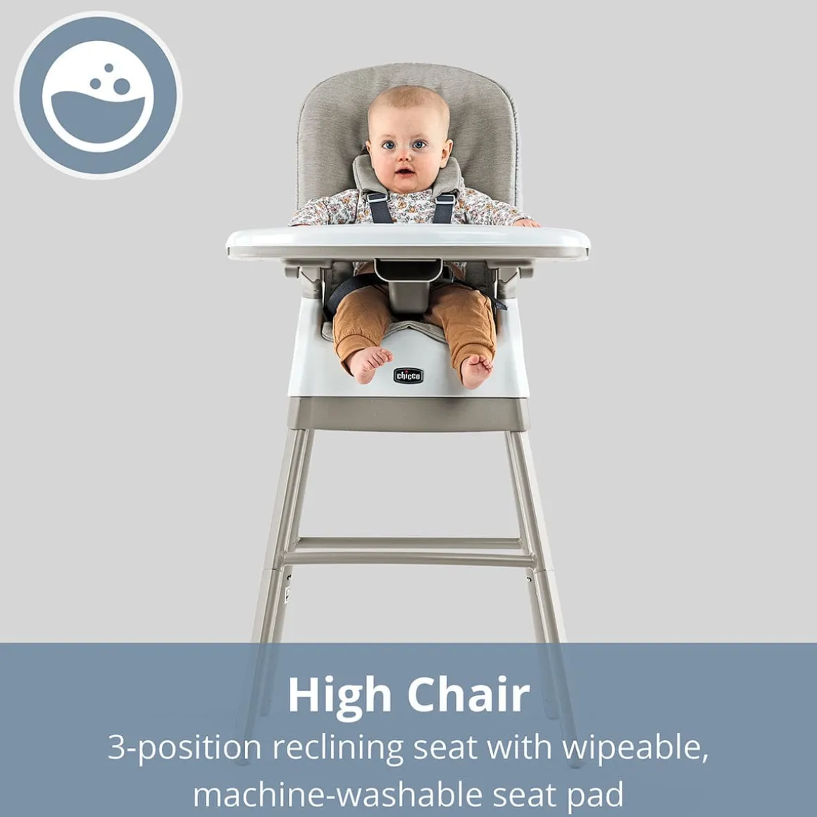 Chicco Stack Hi-Lo 6-in-1 Multi-Use High Chair - Tide
