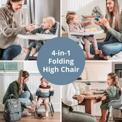 Chicco Zest 4-in-1 Folding High Chair - Seasalt