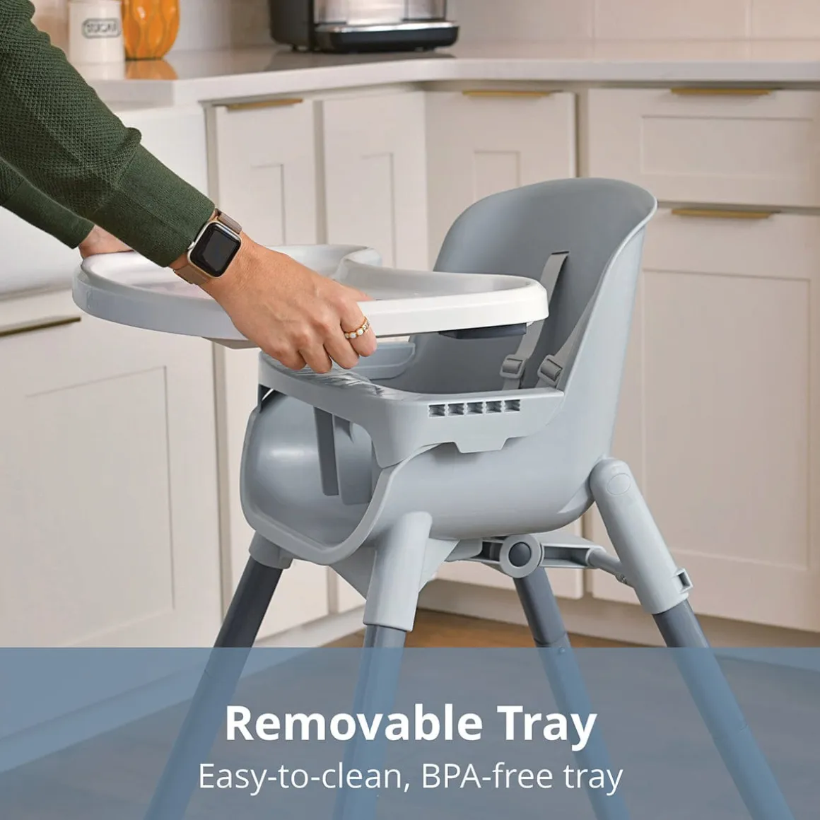 Chicco Zest 4-in-1 Folding High Chair - Seasalt
