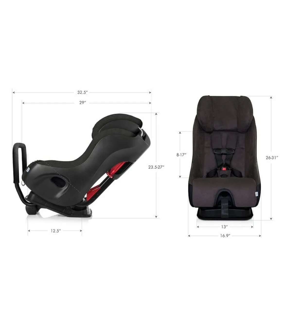 Clek Fllo Convertible Car Seat + Drink & Mat Thingy Bundle - Carbon (Jersey Knit)