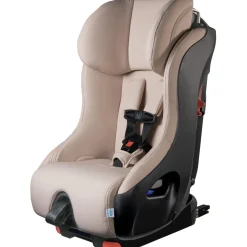Clek Foonf Narrow Convertible Car Seat with Anti-Rebound Bar - Latte Ziip (Flame Retardant Free)