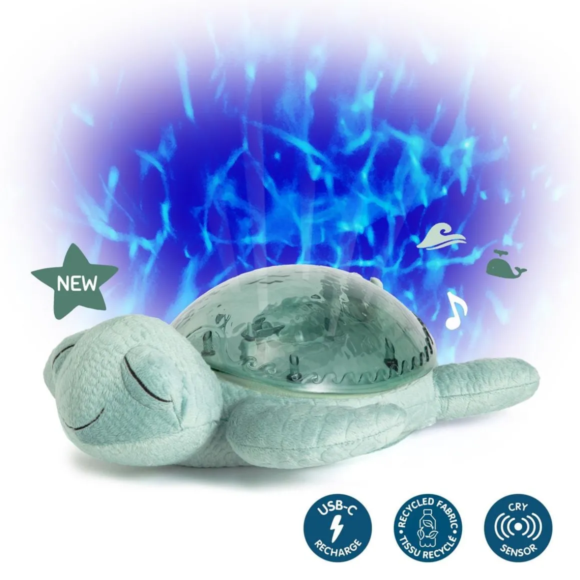 Cloud b Tranquil Turtle Rechargeable - Green