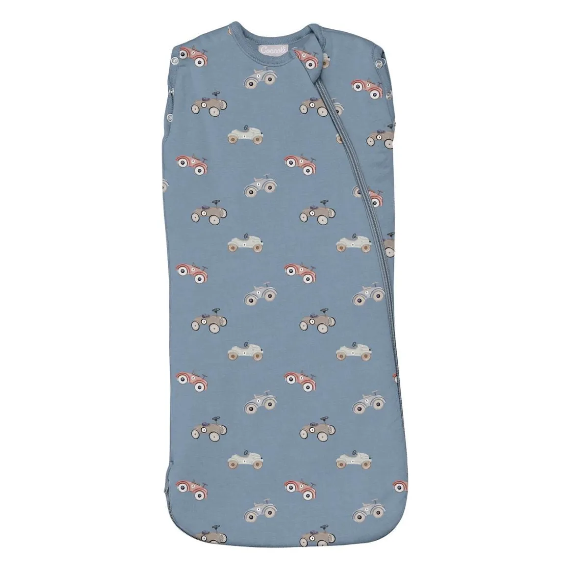 Coccoli Modal 1.5 TOG Swaddle Sleepsack - Cars on Steel Blue - N