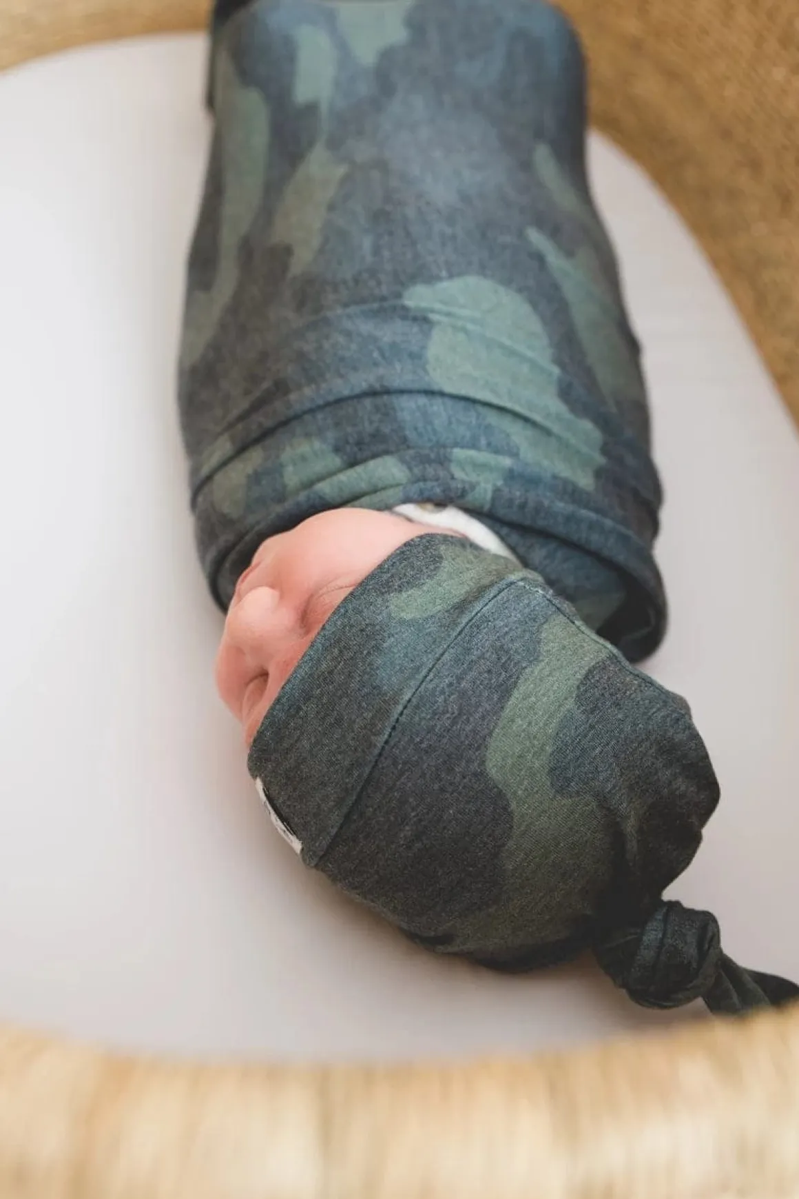 Copper Pearl Knit Swaddle Blanket - Hunter
