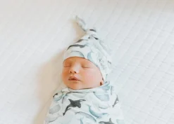 Copper Pearl Knit Swaddle Blanket - Kai